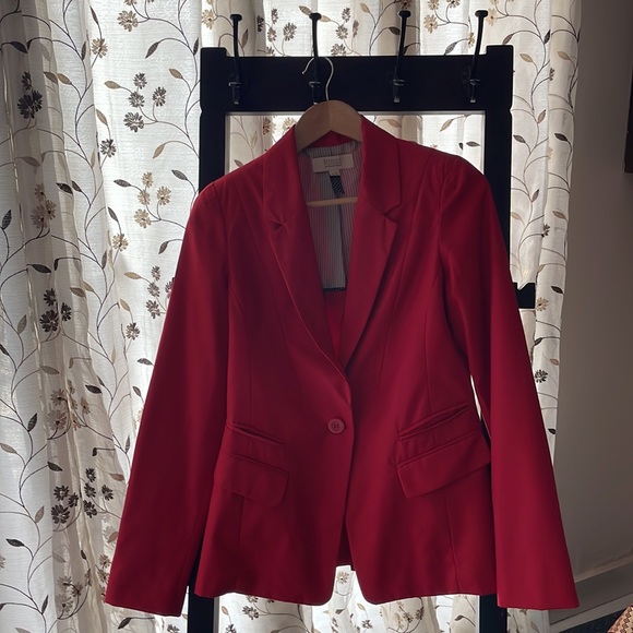 Bershka women cherry red blazer - Picture 10 of 11
